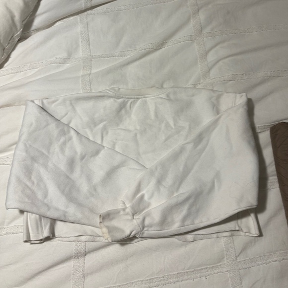 TNA Cozy Fleece Crewneck — Size 2 — White - Picture 2 of 3